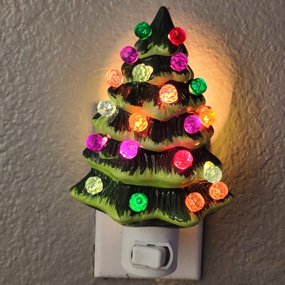 Night Light Tree Christmas Plug In Holiday